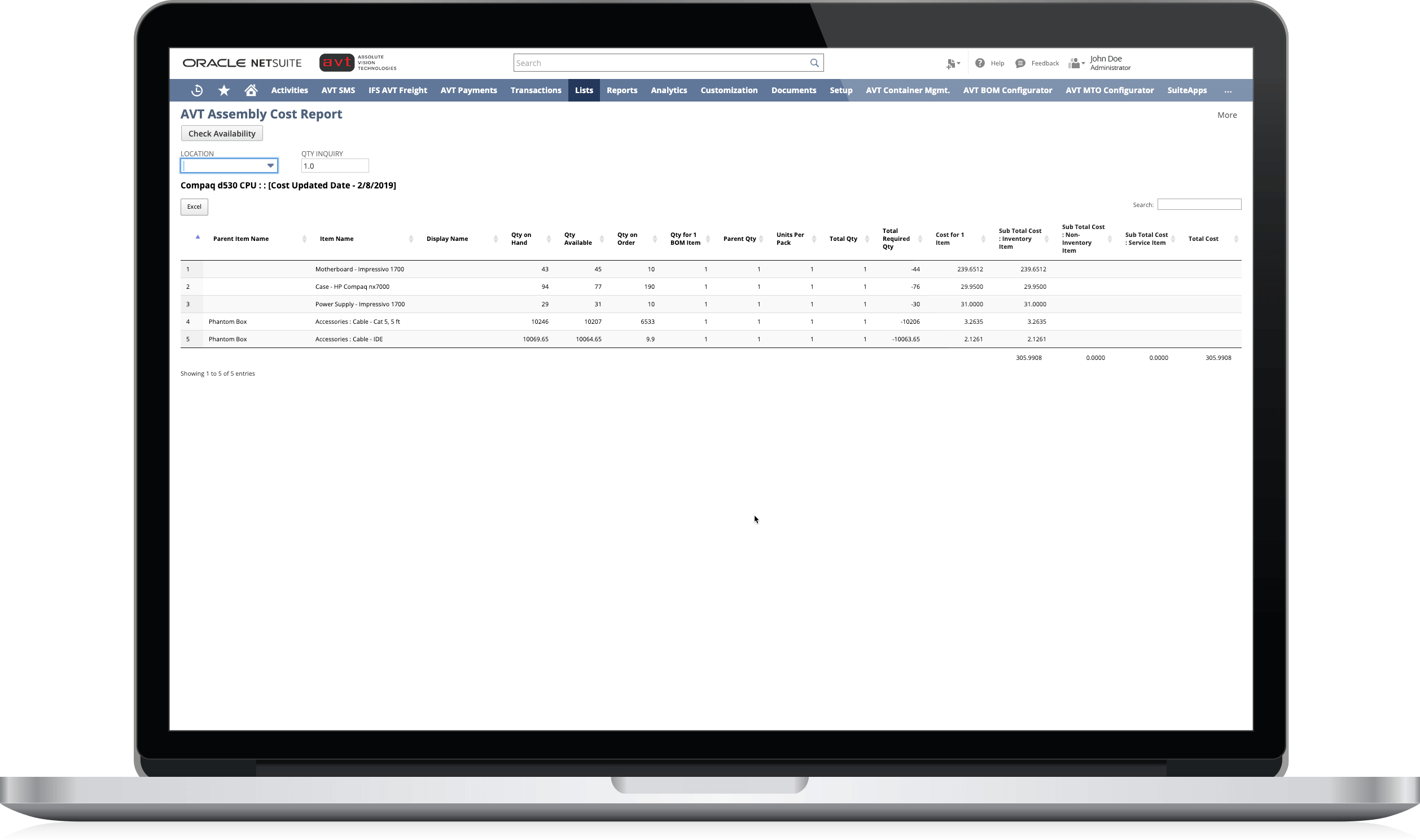 avt-bill-of-material-bom-costing-for-netsuite-web AVT Bill of Material (BOM) costing for NetSuite