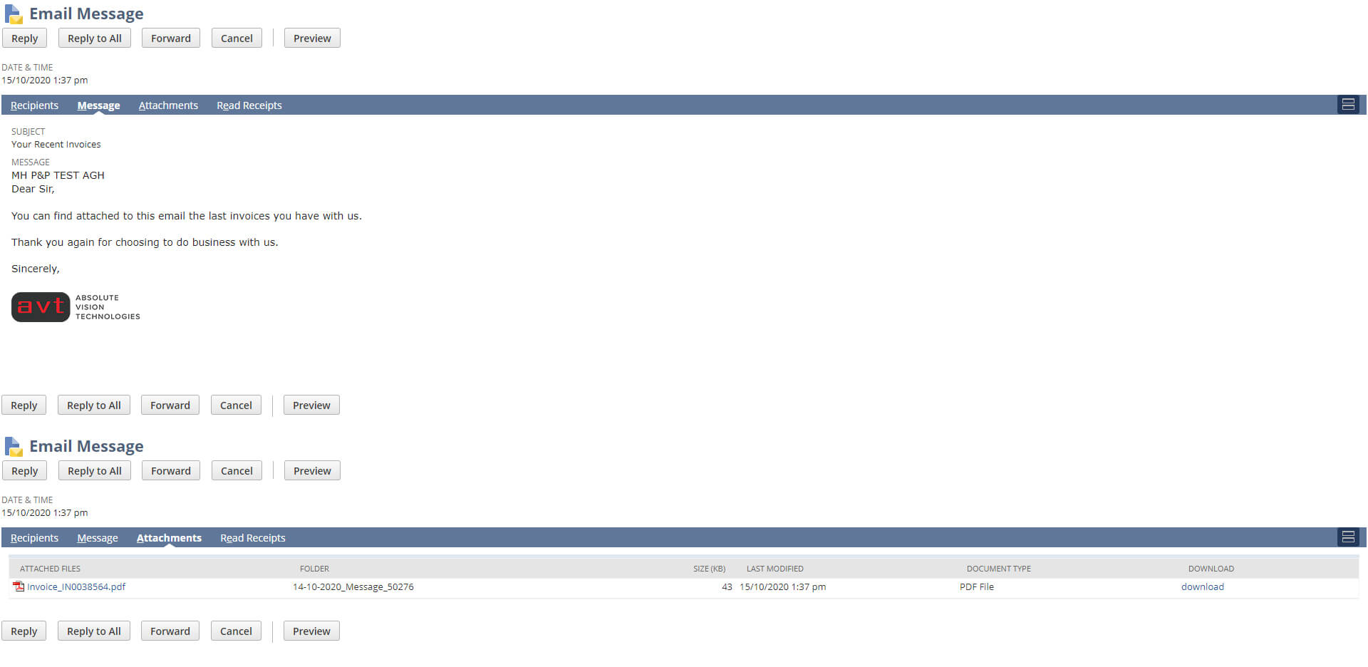 email-example-web AVT Bulk Invoicing App - Email Example